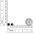 thumbnail image 3 of Gem Stone King 10K White Gold Black Diamond 3 Prong Martini Screw Back Stud Earrings for Women Men (4.40 Cttw, Gemstone April Birthstone, Round 8MM), 3 of 4