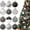 Black, variant on Black And White Ornaments - 12/36 Pcs Christmas Black And White Tree Ornaments, Halloween Sandworm Decor Wooden Christmas Tree Decoration 2.48 Inch Stripe Dot Hanging Xmas Ornaments, Home Decor
