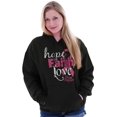 thumbnail image 5 of Hope Faith Love Breast Cancer Support Hoodie Sweatshirt Women Brisco Brands S, 5 of 6