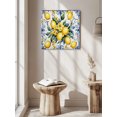 thumbnail image 5 of Wall Art Prints, Yellow Lemon Framed Canvas Prints for Bedroom Living Room Bathroom Office, Middle Century Blue Italian Textured Gallery Wrap Wall Art Poster for Gifts Home Decor 12"x12", 5 of 9