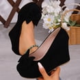 thumbnail image 6 of DIVVce Wedges Heels For Women Round Toe Platform Wedge With Bow Accent Slip On Footwear For Casual And Dressy Daily Occasions, 6 of 8