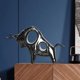 thumbnail image 4 of moderna estatuilla animal escultura estatua de escritorio resina artesanía ornamento domicilio oficina sala de dormitorio decoración reg 255x85x155 negro Macarena Estatuilla de vaca, 4 of 8