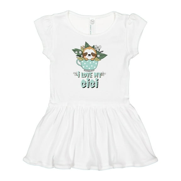 Inktastic Teacup Raccoon I Love My Gigi Girls Baby Dress