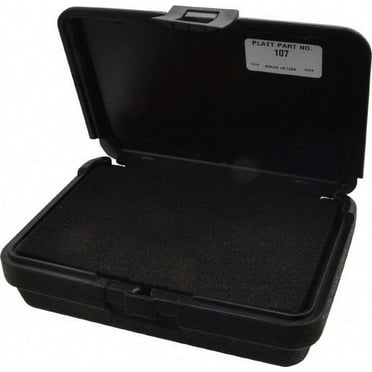 Platt 8-1/2" Wide x 2-1/2" High, Clamshell Hard Case Black, Polyethylene