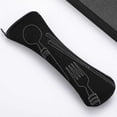 thumbnail image 3 of Maytalsory Black Portable And Durable Dinnerware Set For Outdoor Meals Cutlery Tableware Travel Tableware 1Set, 3 of 5