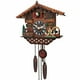 thumbnail image 1 of Reloj cucú artesanal de madera estilo chalet | Reloj de pared tradicional de cuarzo con apagado nocturno y música | Diseño de MDF marrón, 1 of 5