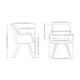 thumbnail image 5 of Lorell Gray Flannel Guest Chair with Wood Legs - Four-legged Base - Gray - 25.1" Width x 24.8" Depth x 35" Height LLR685, 5 of 6