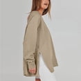 thumbnail image 3 of Admvng Womens Sweatshirts Fall Oversized Sweatshirts Crewneck Fleece Casual Fashion Pullover Sweaters Outfits Sweatshirt，Size S-2XL, 3 of 4