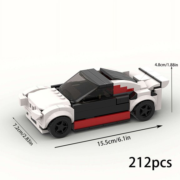 Sports Car MOC Building Toys for Kids with Racer Snap Together Engineering Kits Early Learning Racecar 212 Pcs Building Blocks - Best Gift for 6 7 8 9Year Old Boys and Girls