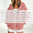 thumbnail image 4 of Liuinsasek Women's Hooded Fuzzy Outerwear Fashion Solid-Color Drawstring Long Sleeve Zip-Up Fleece Jacket with Pockets Casual Warm Winter Outerwear, 4 of 8