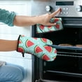 thumbnail image 2 of Summer Watermelon Kitchen Oven Mitt and Pot Holder Sets 2 Pcs for Baking, Cooking and Grilling, Heat Resistant Up To 392 °F, 2 of 7