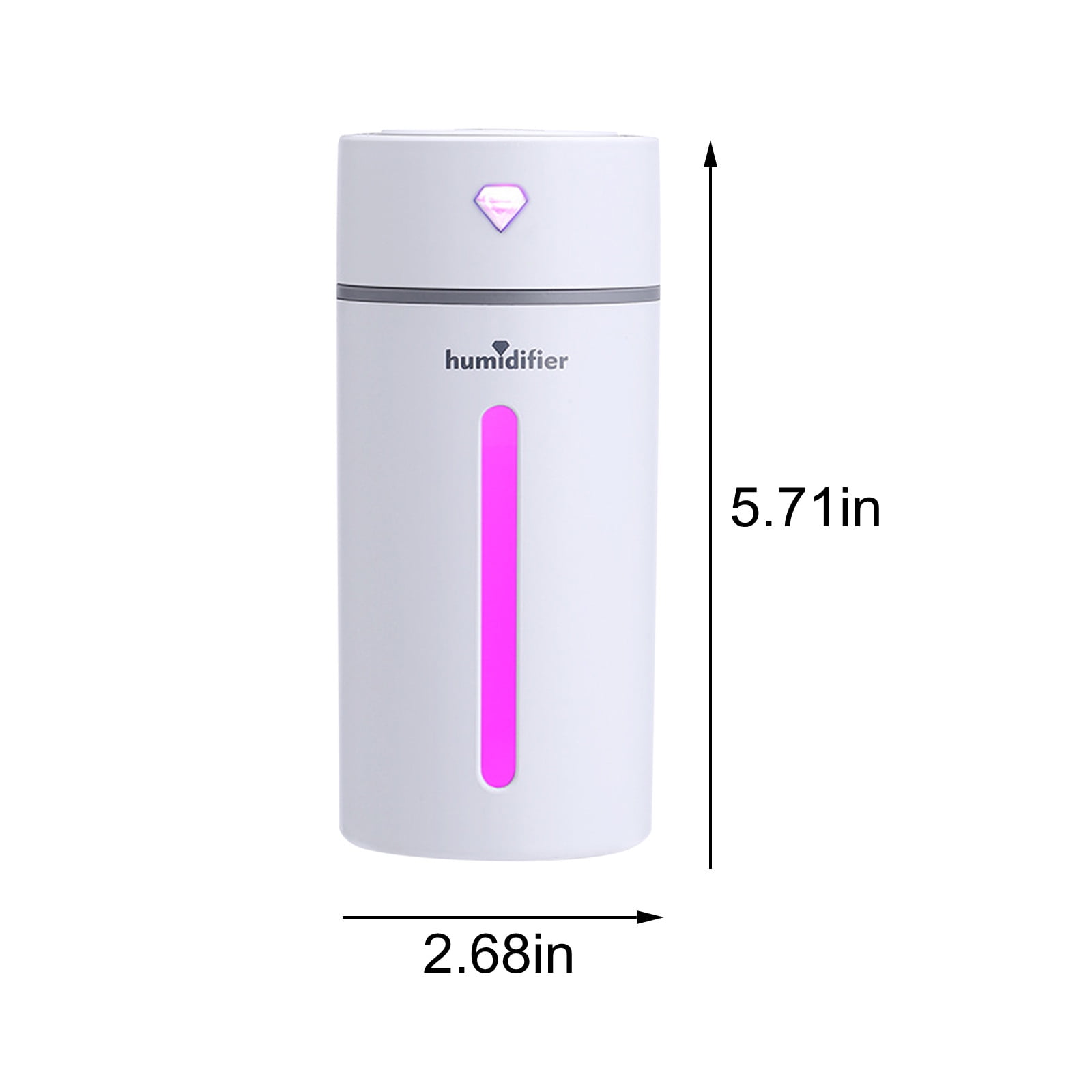 Humidifier for Bedroom,Portable And Quiet Diamond Cup Desktop Cool Mist Humidifier,Air Humidifier for Home Baby Nursery & Plants