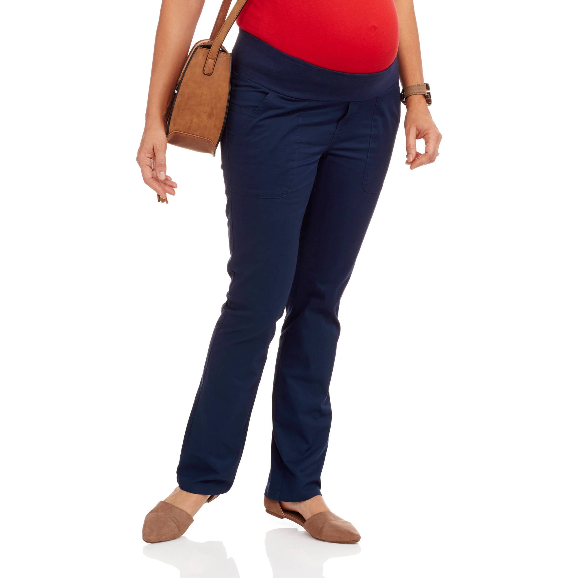 Maternity DemiPanel Classic Stretch Twill Bootcut Career Pants