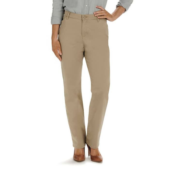 Lee Women's Relaxed Fit All Day Straight Leg Pants - Flax - Petite Sizes,  Flax, 18 Petite - Walmart.com
