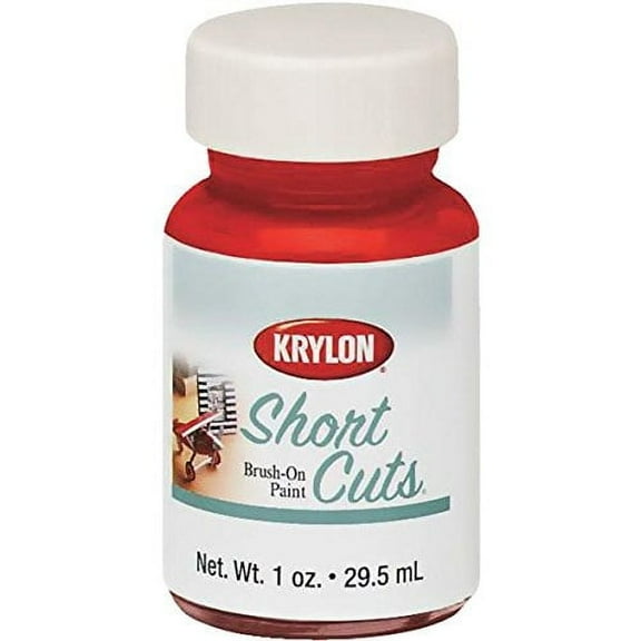 Krylon KSCB005 Short Cuts Brush-On Paint, 1-Ounce, Red Pepper