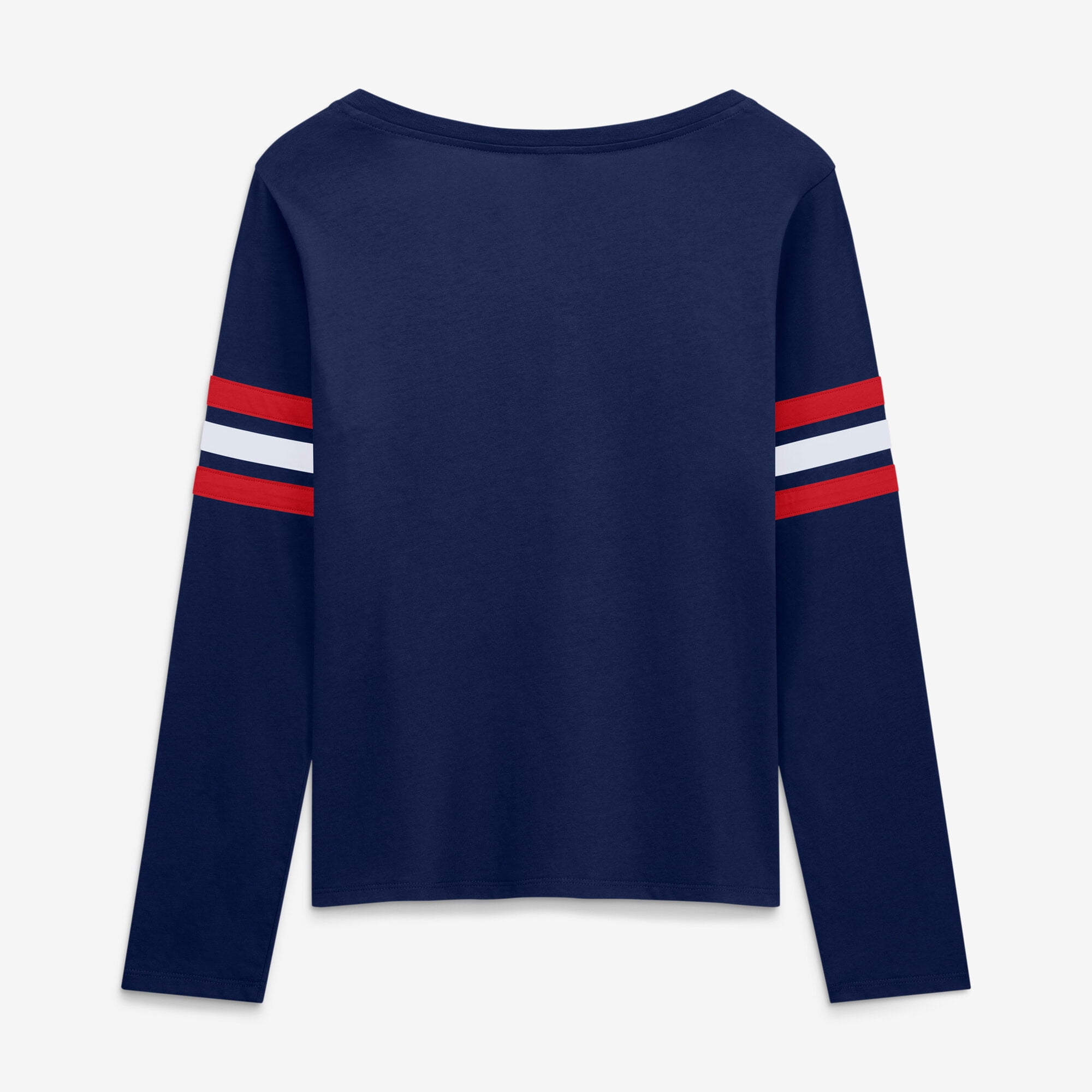 Women's Fanatics Navy New England Patriots Team First Coverage Scheme Lace-Up Long Sleeve T-Shirt