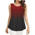thumbnail image 4 of WCMZJ Womens Summer Tank Tops Sleeveless T Shirt Casual Loose Fit Tunic Blouses Wine S, 4 of 6