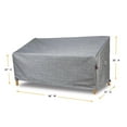 thumbnail image 3 of Summerset Shield Platinum 3-Layer Water Resistant Outdoor Sofa Cover - 86x35", Grey Melange, 3 of 8