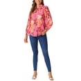 thumbnail image 2 of INSPIRE CHIC Women's Floral Print Shirt Button Up Long Sleeve Fashion Casual Blouse Top, 2 of 4