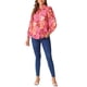 thumbnail image 2 of CAMISA DE MUJER CON ESTAMPADO FLORAL INSPIRE CHIC, CON BOTONES, DE MANGA LARGA, MODA CASUAL, TALLA XL, ROJO, 2 of 6