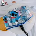 thumbnail image 1 of Disney Stitch-paraguas plegable automático de dibujos animados, paraguas ligero de 3 etapas, Mini regalos, 1 of 4