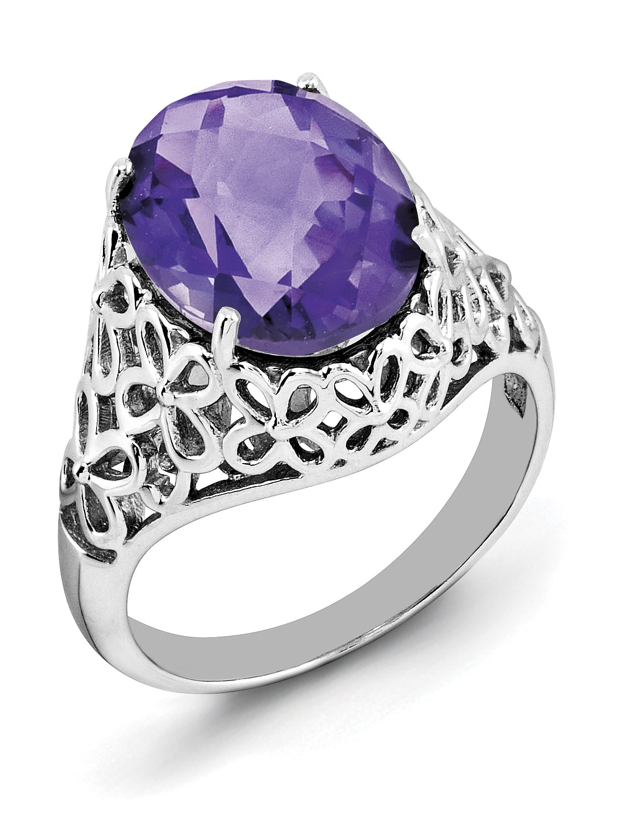 Details about Purple Amethyst and Diamond Checkered Wedding Band Details about Purple Amethyst and Diamond Checkered Wedding Band