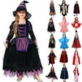 thumbnail image 1 of MKOSPLRT Robe de Princesse Médiévale pour Filles Costume Renaissance Robe à Capuche pour Enfants Robe Maxi à Manches Longues pour Halloween Cosplay, 1 of 5