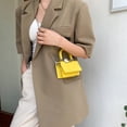 thumbnail image 4 of Bolsa Bolso bandolera de hombro con margaritas en relieve de color puro de PU para mujer retro (amarillo) Tmvgtek Para estrenar, 4 of 9