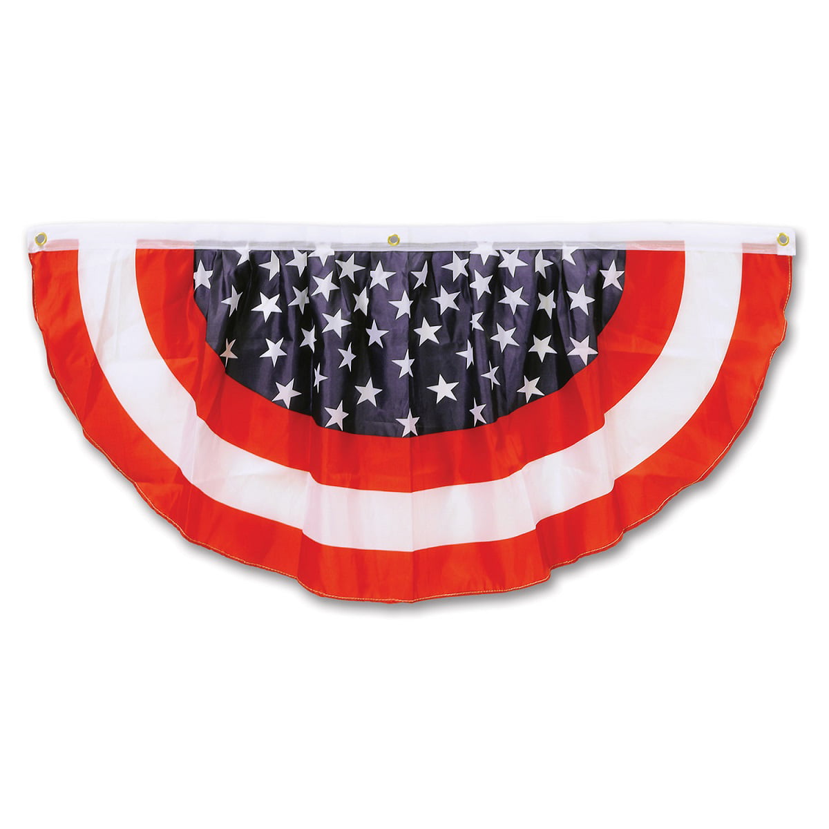 Valley Forge Outdoor 12" Red White Blue Bunting With Stars Made in USA Brackets 