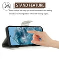 thumbnail image 5 of Allytech Wallet Case for Google Pixel 8 Pro with Card Cash Slots, Luxury Premium PU Leather Kickstand Shoulder Strap Lanyard Shockproof Anti-Fall Full Body Protective Flip Shell - White, 5 of 8