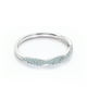 thumbnail image 4 of JeenMata Alianza de Boda de Oro Blanco de 18 K sobre Plata con Pavé de Aguamarina y Piedra de Nacimiento de Marzo de 0,25 Quilates de Media Eternidad, 4 of 6