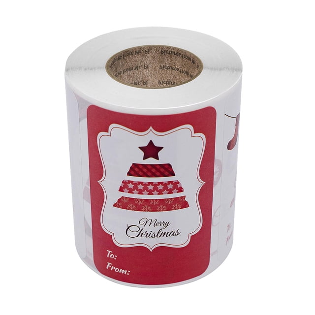 250 etiquetas adhesivas Zulema para manualidades y decoración de regalos Felices fiestas pegatinas