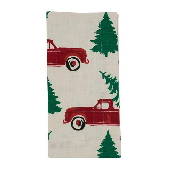 Saro Lifestyle Christmas Truck Table Napkin (Set of 4)