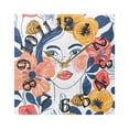 thumbnail image 5 of Girl at Flowers Wall Clock Square Silent Non Ticking Battery Operated Clock for Home Bathroom Kitchen Bedroom Living Room, 5 of 8