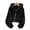Black, variant on Button Up Hooded Cardigan for Women Drawstring Bubble Long Sleeve Cropped Cardigans Open Front Casual Sweater Hoodie Jacket Fall Sweet Streetwear Black S
