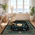thumbnail image 3 of Design&I 6'x9' Washable Area Rug Oversized Skid-Resistant Snake Round Gothic Pentagram Serpent Vintage Raven Moody Goth for Living Room, Family Indoor, 3 of 7