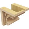 thumbnail image 5 of 6"W x 6"D x 6"H Wide Alma Rough Cedar Woodgrain TimberThane Corbel, Primed Tan, 5 of 6