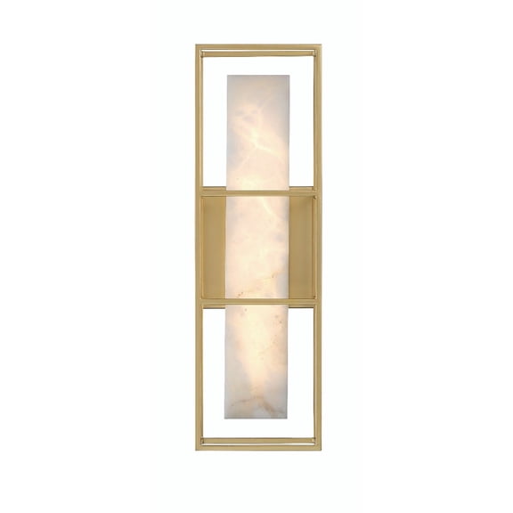 Eurofase 46837-028 Blakley 16 in. Matte Gold Alabaster Outdoor Wall Sconce