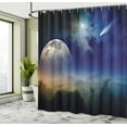 thumbnail image 5 of Ambesonne Outer Space Shower Curtain, Clouds Full Moon, 69"Wx70"L, Blue Yellow, 5 of 5