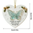 thumbnail image 3 of chaungfeng Friends are Angels Butterfly Christmas Ornament, Heartfelt Friendship Keepsake with Inspirational Quote, Holiday Decoration for Home Decor, Xmas Tree, Winter Party, 3 of 9