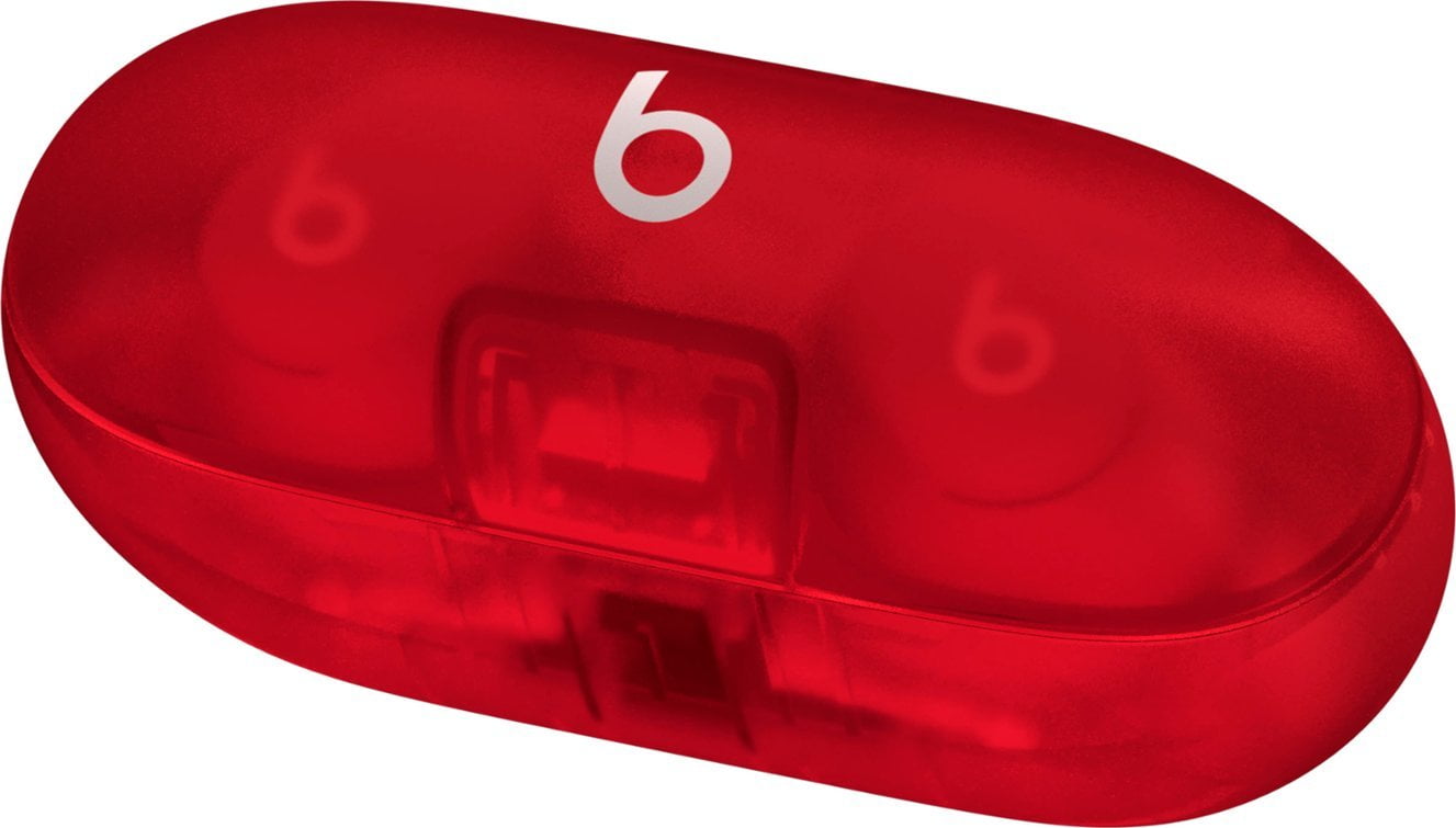 Restored Beats Solo Buds True Wireless Earbuds MUW03LL/A - Transparent Red (Refurbished)