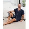 thumbnail image 4 of Men’s Cotton Pajamas Set - Button-Down Shirt & Pants with Pockets, Soft Breathable Sleepwear & Loungewear, Sizes S-2XL, 4 of 11
