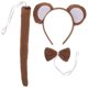 thumbnail image 4 of WORGEOUS 3 Unids / set Baby Kids Cartoon Monkey Diadema Pajarita y Cola para Fiesta de Disfraces, 4 of 9