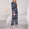 thumbnail image 3 of Hirioo elephants for Women's Pajama Sets 2 Piece Pjs Women's Long-Sleeved Pajama Set Button Down Sleepwear,S-XXL-XX-Large, 3 of 7