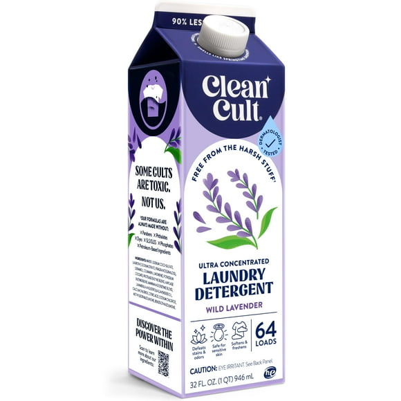 Detergente líquido para ropa Cleancult 1.2 L 64 cargas Wild Lavender