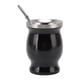 thumbnail image 2 of Juego de taza de té de calabaza natural de 230 ml, taza de agua tradicional negra, taza de té de doble pared para beber café, 2 of 14