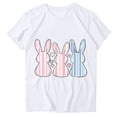 thumbnail image 1 of Blusas de Manga Corta para las Mujeres Divertida Impresión Cuello Redondo Camiseta Vintage, Blusas de Primavera para las Mujeres, 1 of 4