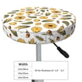 thumbnail image 4 of Round Bar Stool Seat Covers, Cartoon Corn Pumpkin Sunflower Elastic Round Chair Cover Stool Seat Slipcover Bar Stool Cushions Round Pad for 12-14 inch, 4 of 7