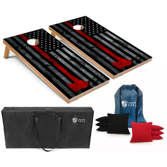 Tailgating Pros Corn Hole Board Set w/Bean Bags and Carrying Case-4'x2' Cornhole Toss - Tournament and Lightweight Options - Optional LED Lights…