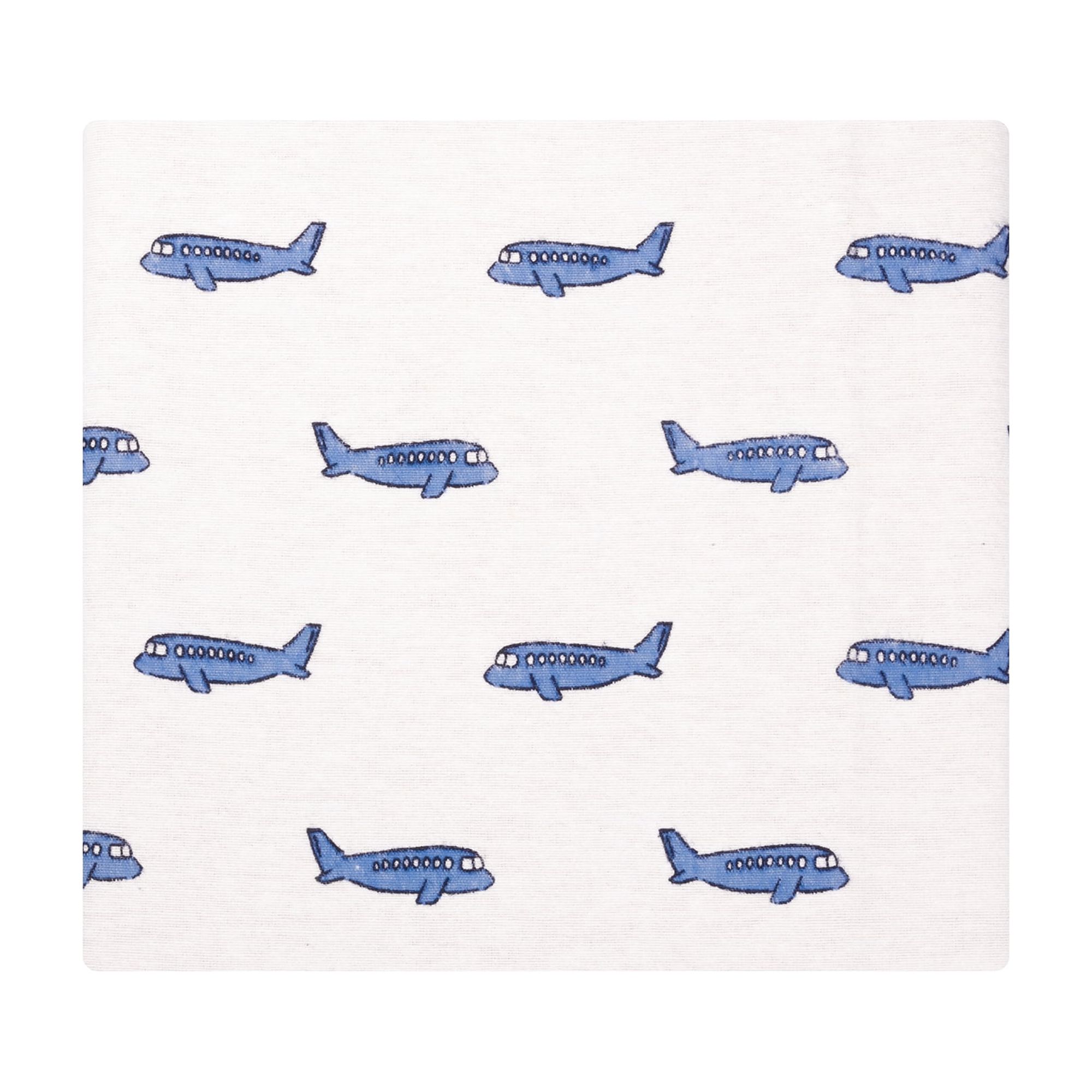 Hudson Baby Unisex Baby Cotton Poly Flannel Receiving Blankets, Born To Fly 4-Pack, One Size
